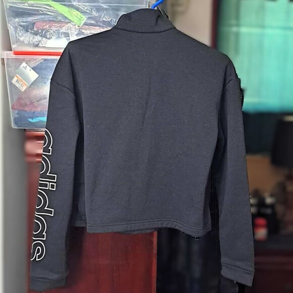 Adidas Cropped Quarter Zip Sweatshirt Made in Jordan - Picture 2 of 4